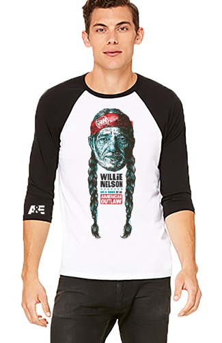 willie nelson baseball t-shirt